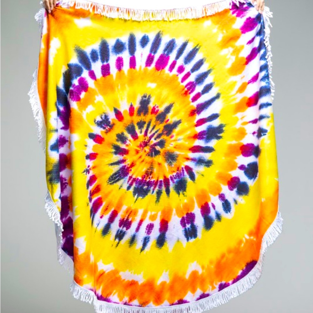 Newport Vibrant Tie Dye Beach Towel